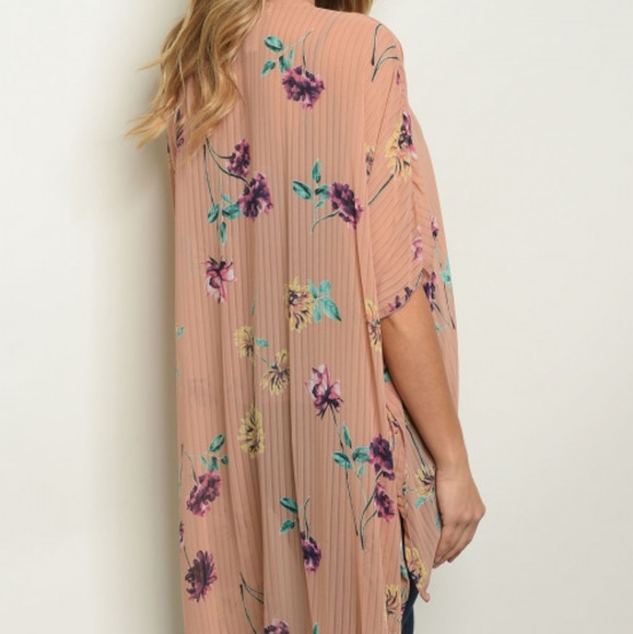 🎉HP Gorgeous mauve floral kimono - Picture 3 of 4